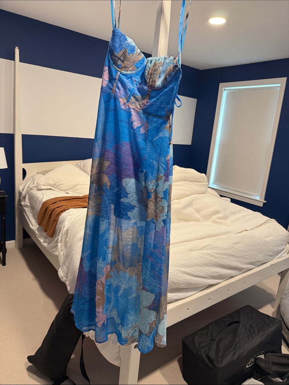 Blue Floral Billy J boutique dress